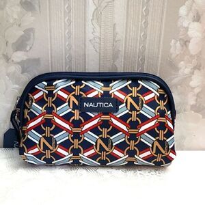 Nautica Cosmetic Bag Linked Chain Pattern